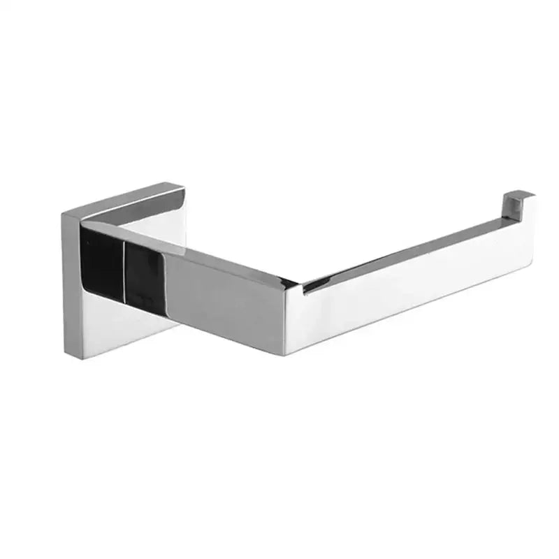 Modern chrome-finished paper holder with sleek minimalist design and square mounting plate for decorbites gold square bathroom wall mount