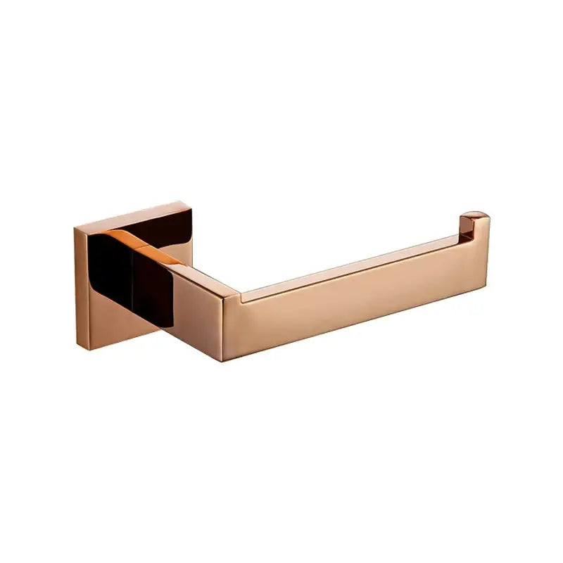 Modern rose gold metallic paper holder with sleek rectangular design decorbites gold square paper for wall mount bathroom