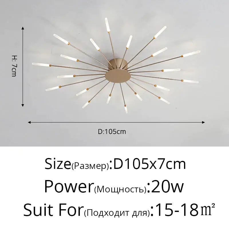 Modern gold-toned sunburst acrylic led ceiling lights with frosted white lampshades for bedroom decorbites acrylic led ceiling