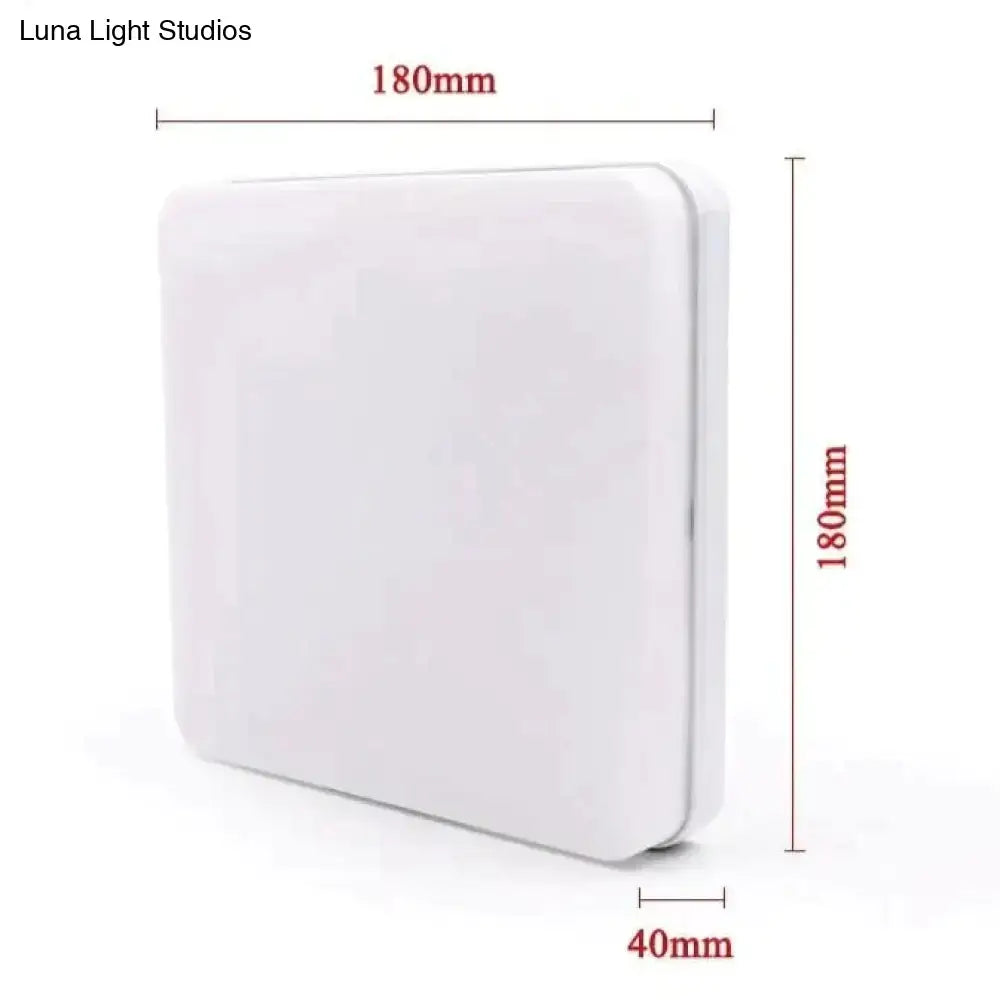 White square led panel light 180x180mm 40mm depth surface mounted 18w 24w 36w 48w DecorBites lamp
