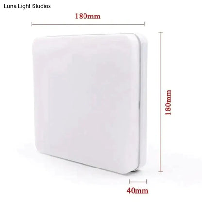 White square led panel light 180x180mm 40mm depth surface mounted 18w 24w 36w 48w DecorBites lamp