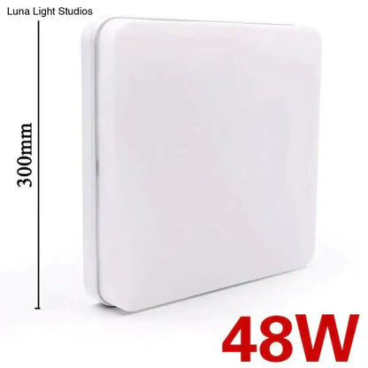 White square decorbites™ 24w 36w 48w surface mounted led panel light 300mm height 48w power rating