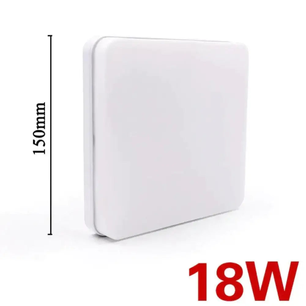 Decorbites™ white surface mounted led square panel light 150mm height rated 18w 24w 36w 48w for ceiling use