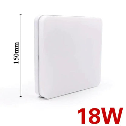 Decorbites™ white surface mounted led square panel light 150mm height rated 18w 24w 36w 48w for ceiling use