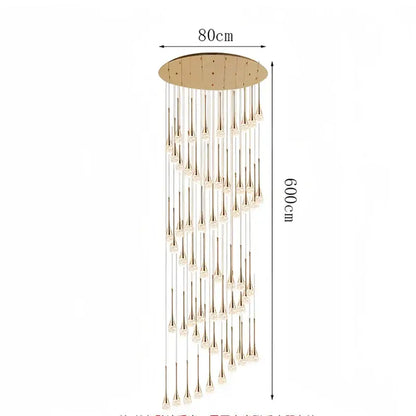 Modern gold teardrop crystal pendant light with cascading droplets and circular mount for dining room illumination