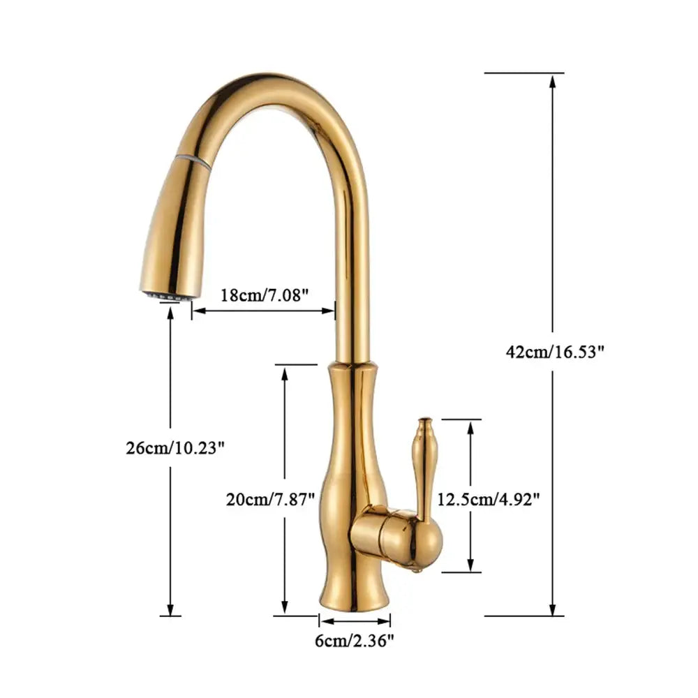 Modern gold touch sensor kitchen faucet with sleek curved spout and single lever handle for stylish decorbites gold sensor use