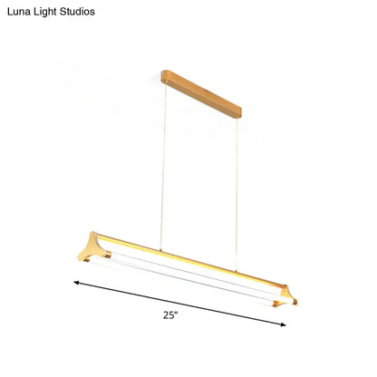 Decorbites contemporary gold tube chandelier with sleek rectangular design and adjustable fixture width for living room