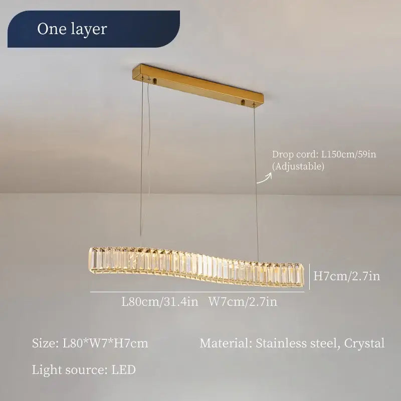 Modern gold two ring crystal led chandelier with a gold-toned stainless steel frame and clear crystal accents decorbites crystal led