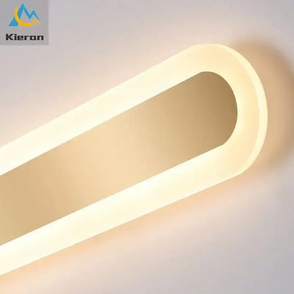 Modern gold vertical led strip wall lights with sleek curved design and warm white light for bedroom living room decorbites led strip