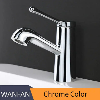Chrome finished single handle faucet with sleek modern design matching decorbites gold waterfall basin faucet style