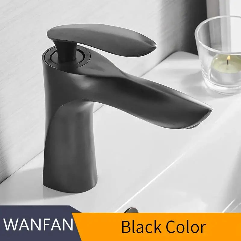 Black matte finish wanfan waterfall bathroom faucet with sleek modern design for decorbites gold waterfall decor
