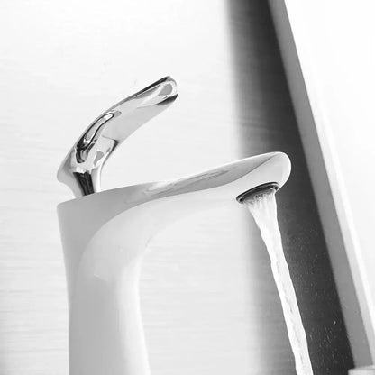Modern chrome-finished faucet with sleek curved spout and handle for decorbites gold waterfall bathroom use