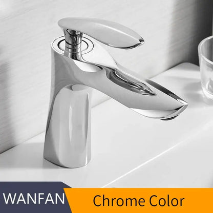 Modern gold waterfall bathroom faucet with chrome finish and single-handle control for decorbites gold waterfall design