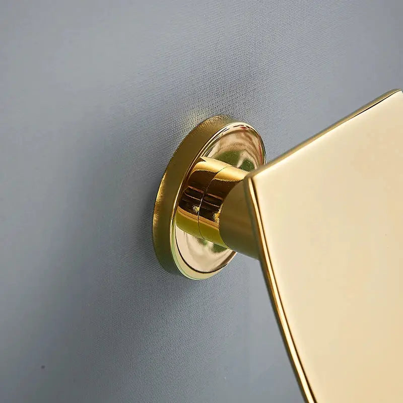 Modern gold waterfall wall mount faucet with sleek gold-toned finish and rectangular design for bathroom basin mixer decorbites gold waterfall