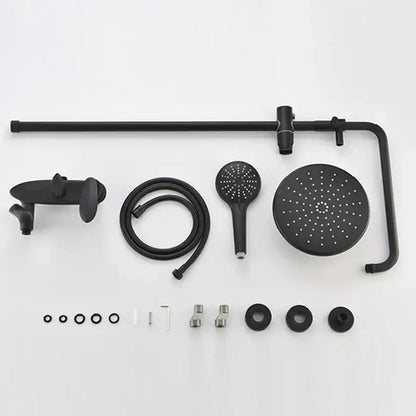 Modern gold and white faucet set with decorbites black brass matte shower head rainhead and handheld sprayer assembly
