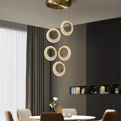 Modern gold woven crystal led chandelier pendant light featuring crystal embellishments for decorbites crystal led decor