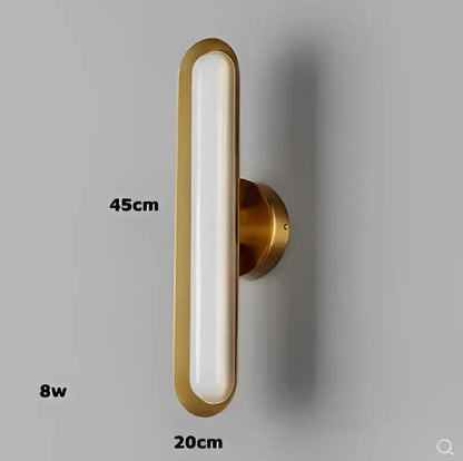 Modern golden art deco iron wall sconce with a sleek illuminated panel for elegant decorbites golden art lighting