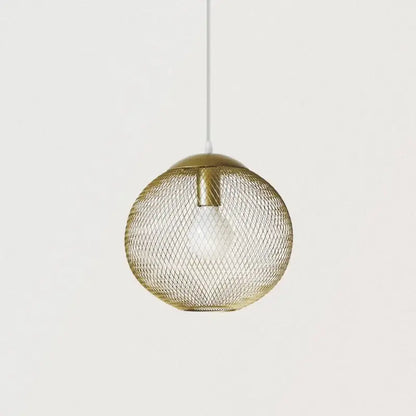 Modern golden birdcage led pendant light with gold-toned spherical mesh wireframe design for kitchen decorbites golden birdcage