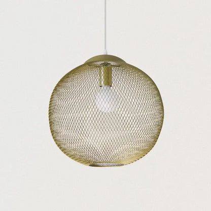 Modern golden birdcage led pendant light with gold-toned woven metal mesh design for kitchen decorbites golden birdcage