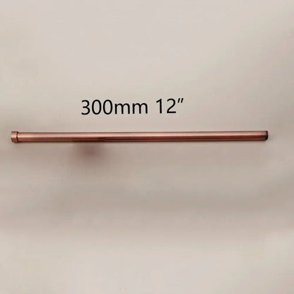 A sleek 300mm copper curtain rod with smooth metallic finish and rounded ends for decorbites golden black stainless steel shower arm