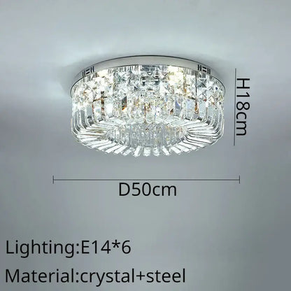 Modern golden decorbites crystal ring ceiling lamp with chrome steel frame and cascading crystal ring led tiers for living room
