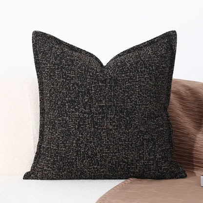 Black textured throw pillow with subtle gray woven pattern modern cushion cover for decorbites black white sofa decor