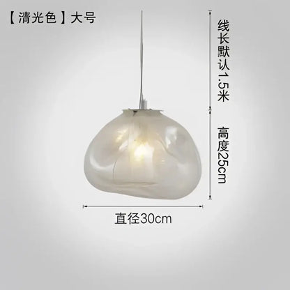 Modern gray cloud glass pendant light with clear textured bubble design and silver metal fixture for living room decorbites cloud glass pendant lights