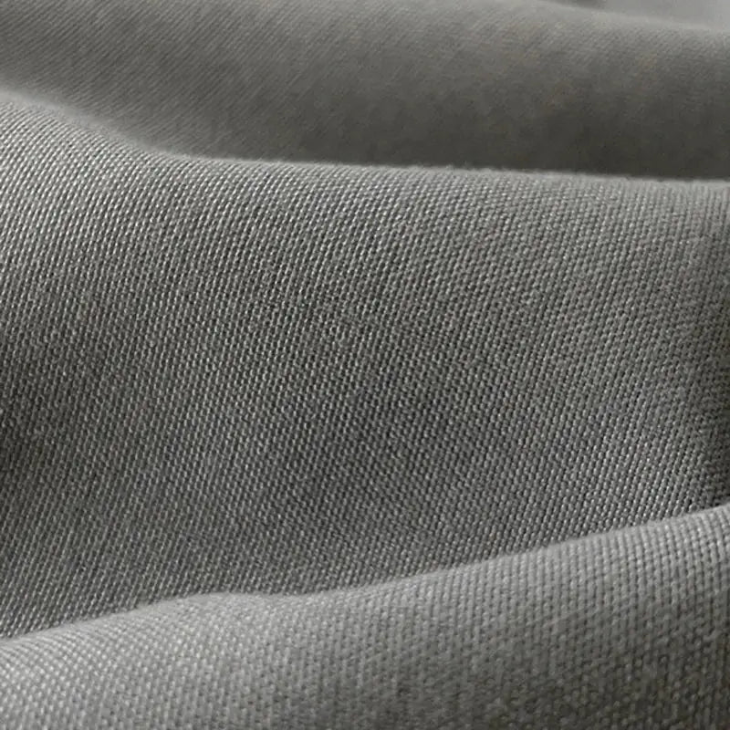 Modern gray comforter cover set with soft gray woven fabric and subtle textured pattern for bedroom bedding