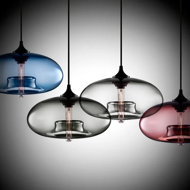 Modern Gray Glass Pendant Light - Decorbites