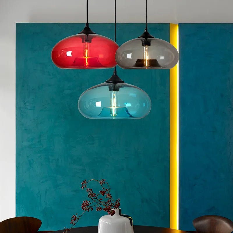 Modern Gray Glass Pendant Light - Decorbites