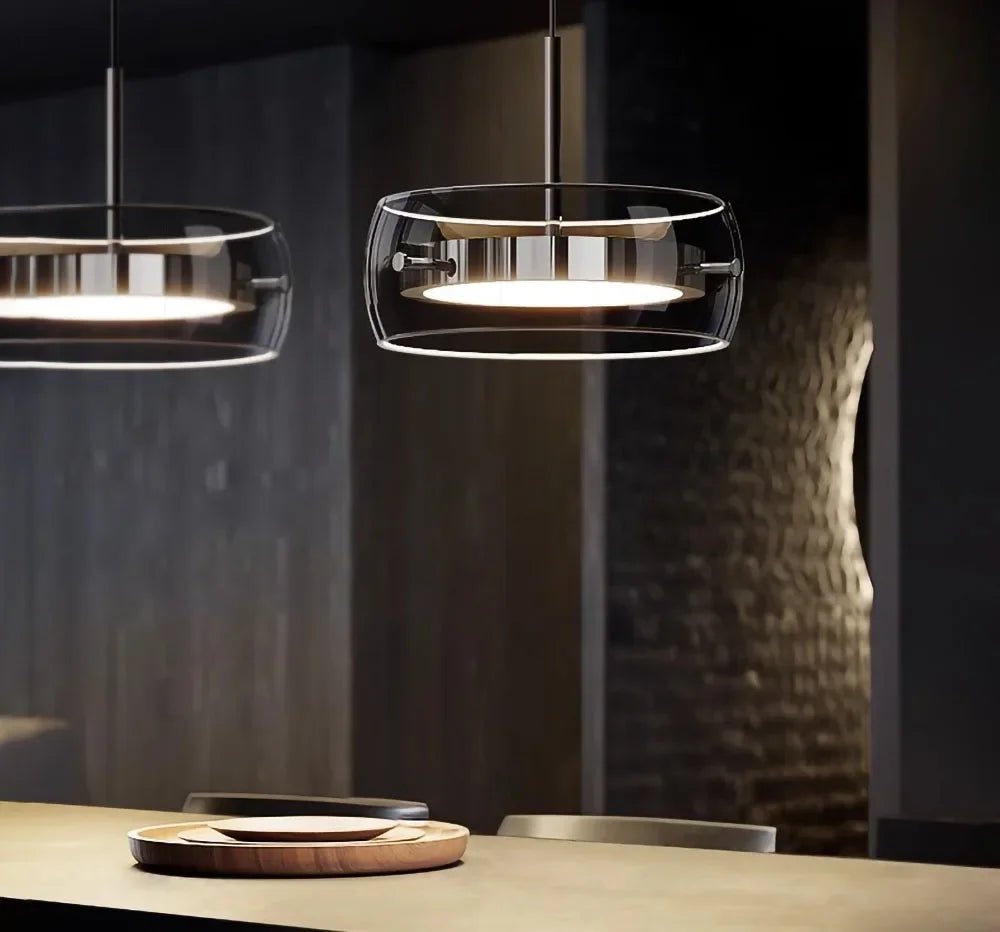Modern Gray Glass Pendant Light With Plated Finish - Decorbites