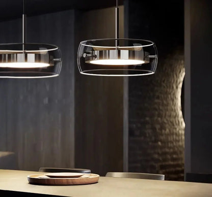 Modern Gray Glass Pendant Light With Plated Finish - Decorbites