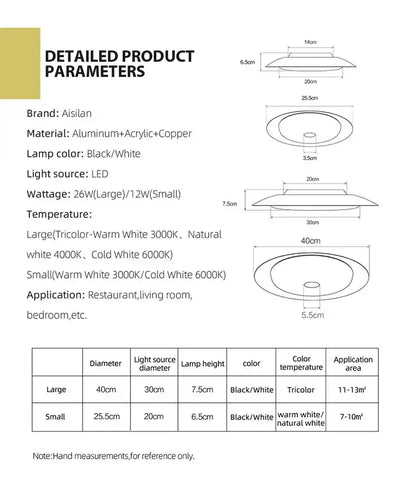 A sleek black or white aisilan led ceiling light with aluminum and acrylic design for modern gray leather platform bed decorbites ceiling light