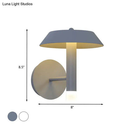 Modern gray and white wall sconce with sleek minimalist design warm interior lighting led light type bulb base