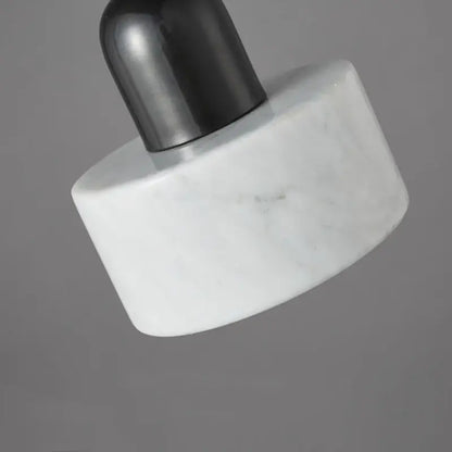 Modern green marble led pendant light with white marble base and sleek black metal top for kitchen lighting fixture decorbites green marble
