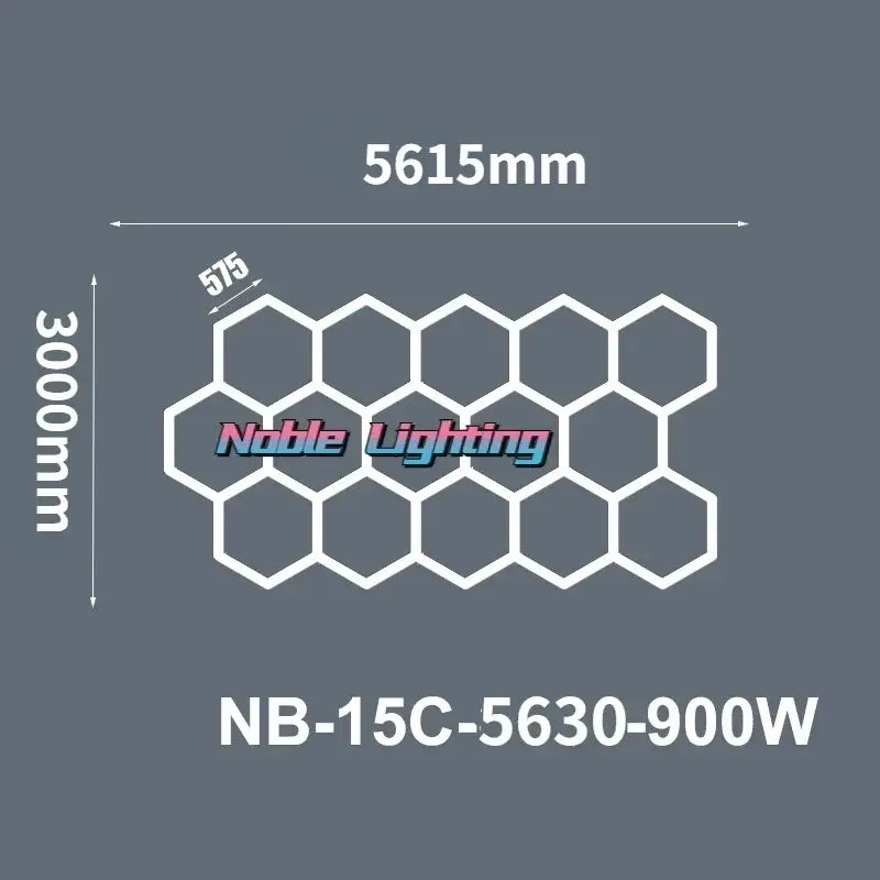 Modern hexagon led ceiling light white and gray garage fixture with noble lighting nb-15c-5630-900w decorbites hexagon led panel