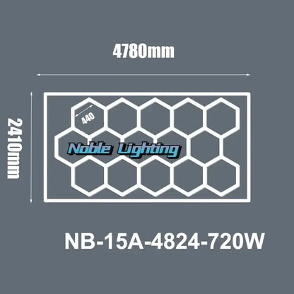 Modern hexagon led ceiling light with white and gray decorbites hexagon led panel and hexagonal grid design
