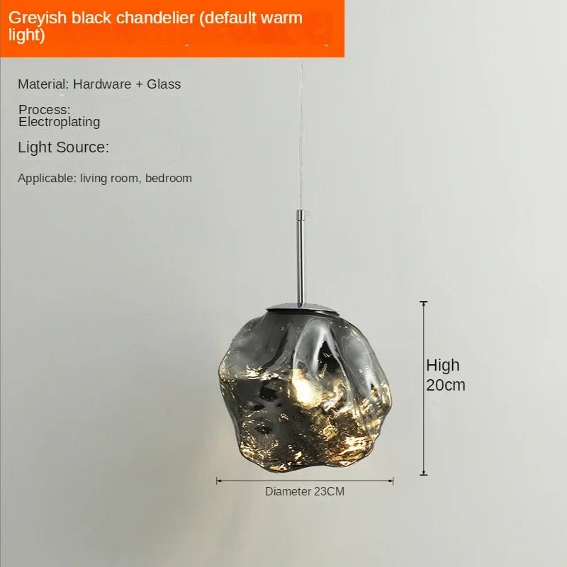 Modern Ice Glass Pendant Light - Decorbites