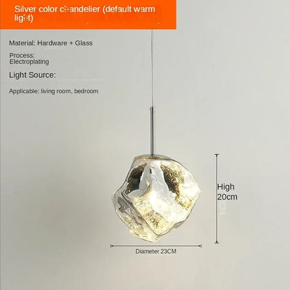 Modern Ice Glass Pendant Light - Decorbites
