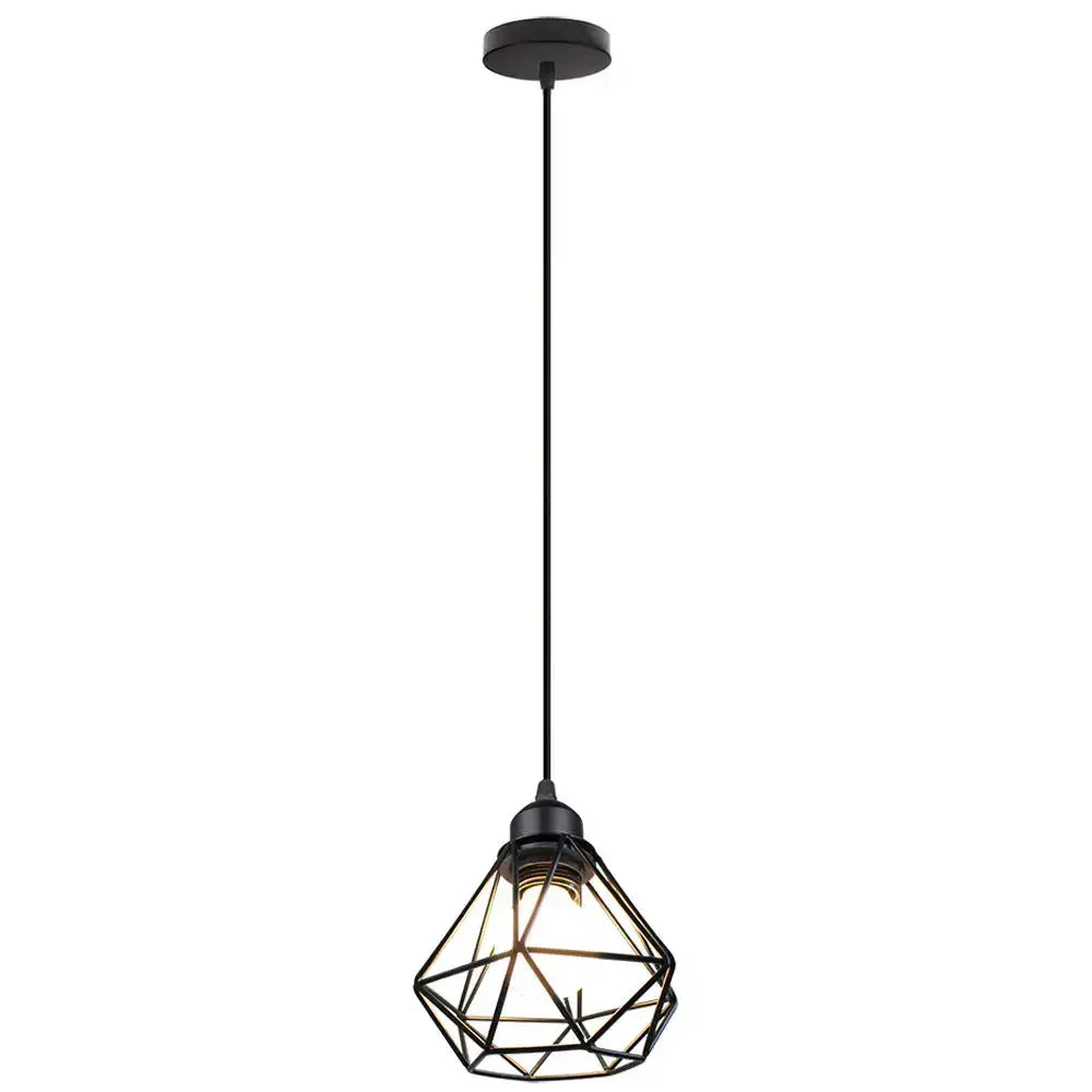Modern industrial black cage pendant light with frosted glass interior ideal for dining room decorbites cage pendant
