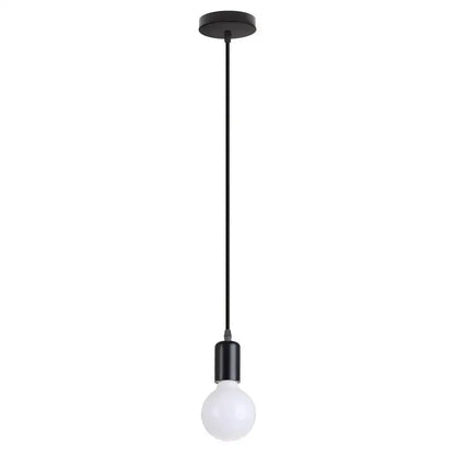 Modern industrial black cage pendant light with matte ceiling mount and frosted glass bulb for dining room decorbites cage pendant