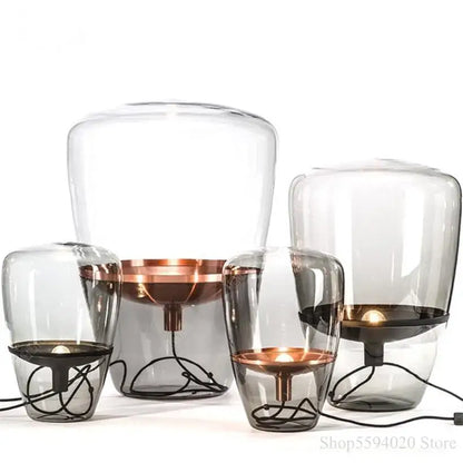 Modern industrial copper glass balloons floor lamp with black wire bases and glass table lamps for living room decorbites glass balloons floor