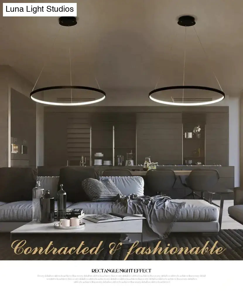 Modern black circular pendant lights with sleek minimalist design for dining room modern pendant lights