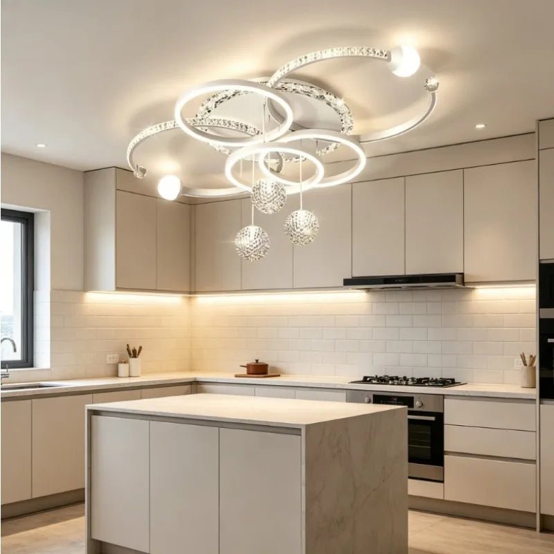 Modern Iron Acrylic Dimmable LED Pendant Light - Decorbites