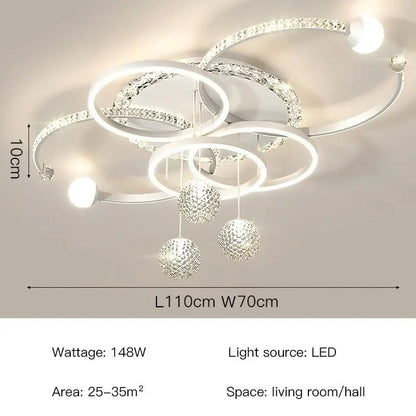 Modern Iron Acrylic Dimmable LED Pendant Light - Decorbites