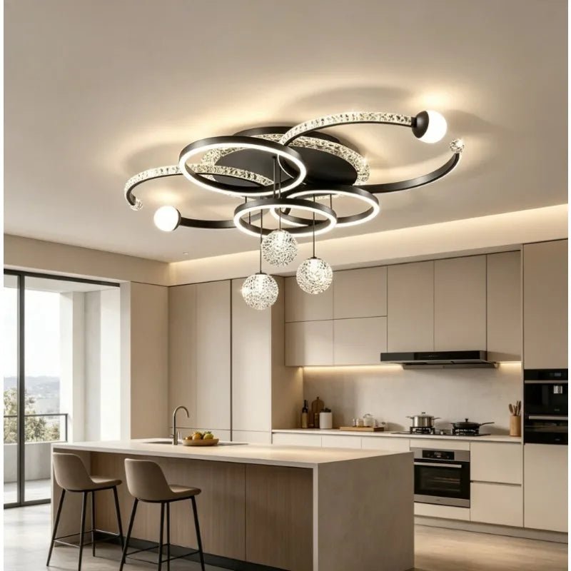 Modern Iron Acrylic Dimmable LED Pendant Light - Decorbites