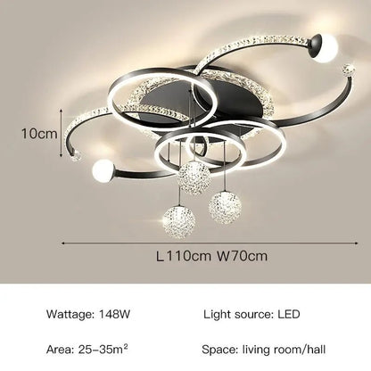 Modern Iron Acrylic Dimmable LED Pendant Light - Decorbites
