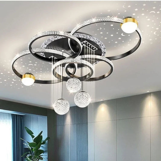 Modern Iron and Acrylic LED Pendant Chandelier