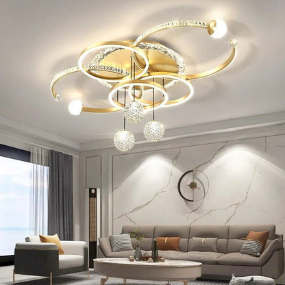 Modern Iron and Acrylic LED Pendant Chandelier - Decorbites