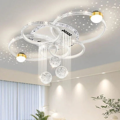 Modern Iron and Acrylic LED Pendant Chandelier - Decorbites